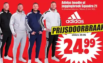 Dirk Adidas hoodie of joggingbroek Squadra S t/m XXL aanbieding