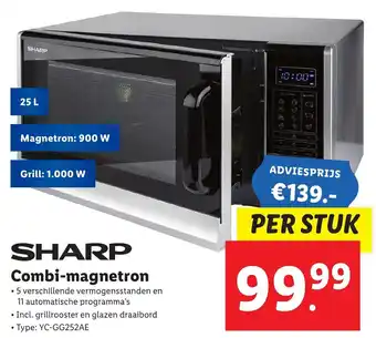 Lidl Sharp Combi-magnetron | YC-GG252AE aanbieding