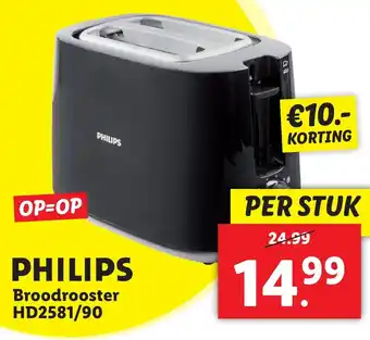 Lidl Philips Broodrooster | HD2581/90 aanbieding