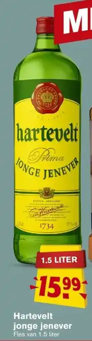 Hoogvliet Hartevelt jonge jenever 1.5 liter aanbieding