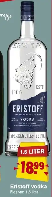 Hoogvliet Eristoff vodka 1.5 liter aanbieding