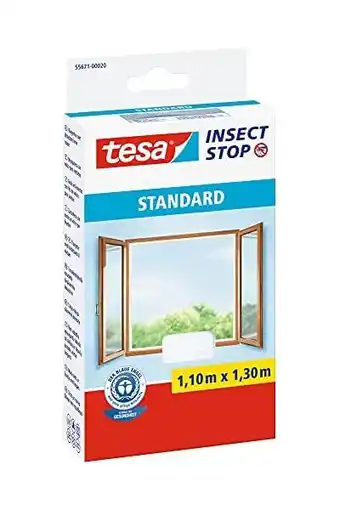 Amazon tesa Insect Stop Standard Vliegenhor voor Ramen - Insectenhor, raamhor - Met klittenband - Snij uw eigen horraam op maat - Mu aanbieding