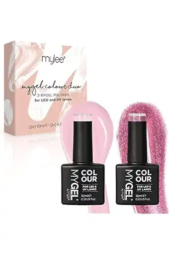 Amazon MYGEL by Mylee Gel Nagellak 2x10ml - Pretty in Pink - UV/LED Soak-Off Nail Art Manicure Pedicure, Professioneel, Salon & Thui aanbieding