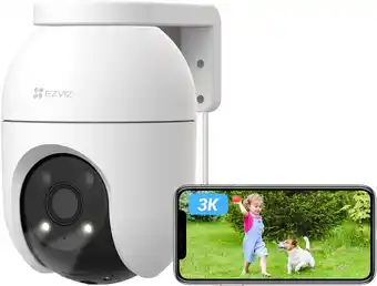 Amazon EZVIZ 5MP Pan&Tilt WLAN-camera, bewakingscamera voor buiten, met persoon-/voertuigherkenning, 2-weg audio, automatische track aanbieding