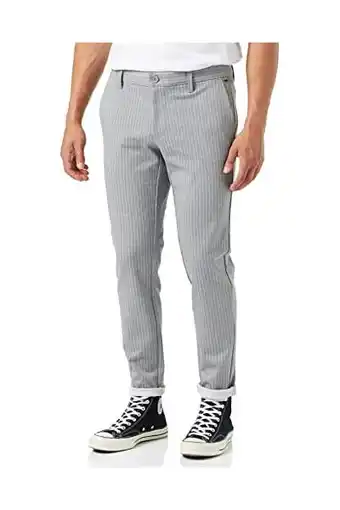 Amazon Only & Sons Onsmark Pant Stripe Gw 3727 Noos heren Chinobroek,lichtgrijs gem.,32W / 30L aanbieding