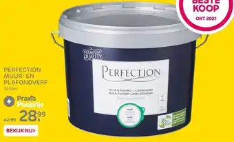 Praxis Perfection muur- en plafondverf 10 liter aanbieding