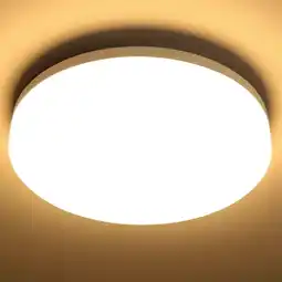 Amazon LE Plafondlamp, 15 W, led-plafondlamp, IP54 waterdicht, 3000 K, 1500 lumen, voor badkamer, slaapkamer, hal, keuken, woonkamer aanbieding