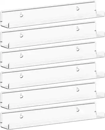 Amazon Lifewit Vinyl Record wandhouder, 6-pack 30,5 cm helder acryl album record houder display aanbieding