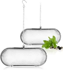 Amazon COM-FOUR 2x theezeefje van RVS 304, vaatwasmachinebestendig - thee-ei voor losse thee, specerijen en kruiden - fijnmazige the aanbieding