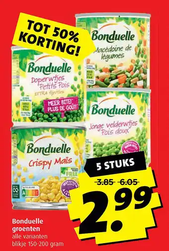 Boni Bonduelle groenten aanbieding