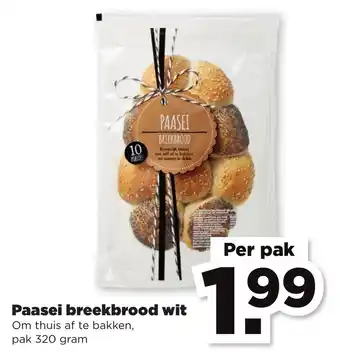 PLUS Paasei breekbrood wit 320g aanbieding