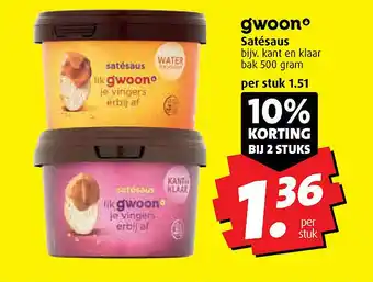 Boni G'woon Satésaus aanbieding