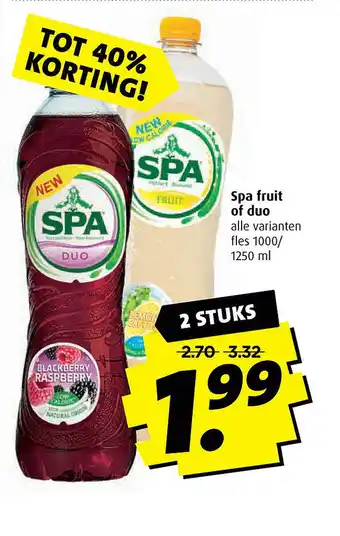 Boni Spa fruit of duo aanbieding