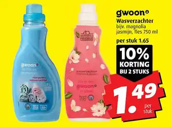 Boni G'woon wasverzachter aanbieding