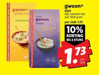 Boni G'woon rijst aanbieding