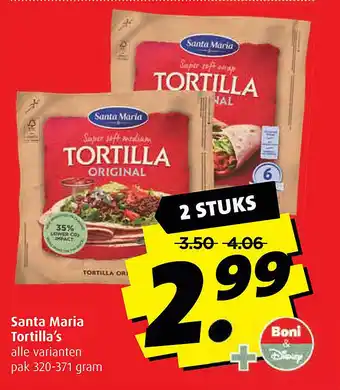 Boni Santa Maria Tortilla's aanbieding