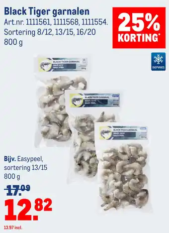 Makro Black Tiger garnalen aanbieding