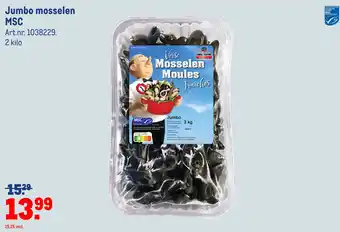Makro Jumbo mosselen MSC aanbieding