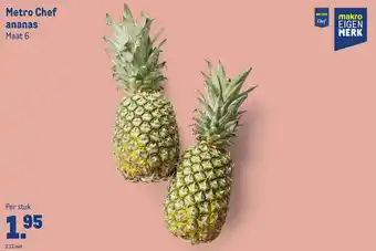 Makro Metro Chef ananas Maat 6 aanbieding