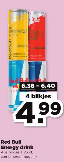 PLUS Red Bull Energy drink 25 cl aanbieding