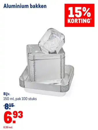 Makro Aluminium bakken aanbieding