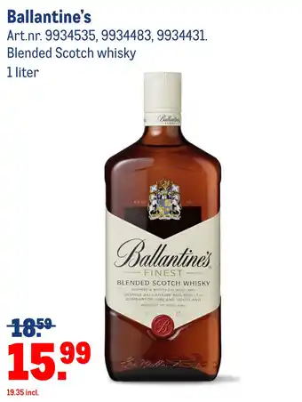 Makro Ballantine's aanbieding