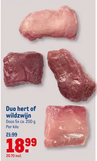 Makro Duo hert of wildzwijn aanbieding