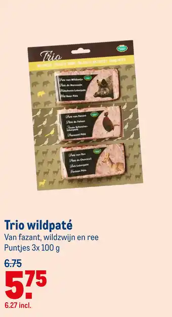 Makro Trio wildpaté aanbieding