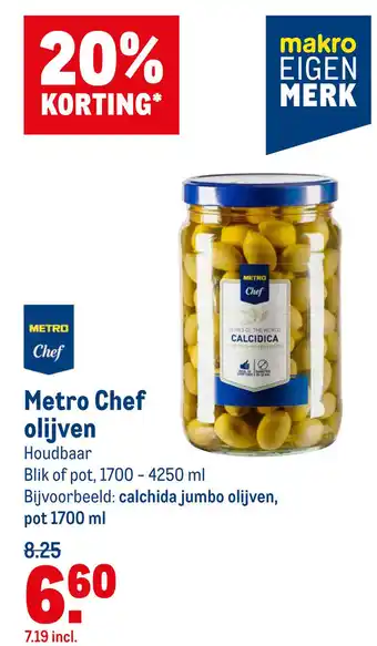 Makro Metro Chef olijven aanbieding