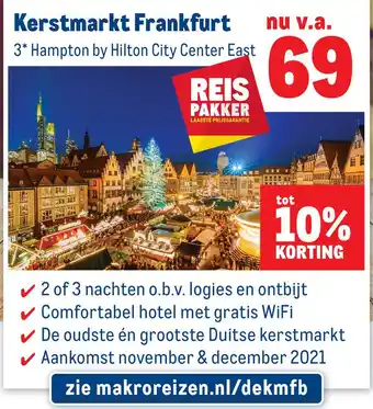 Makro Kerstmarkt Frankfurt 3* Hampton by Hilton City Center East aanbieding