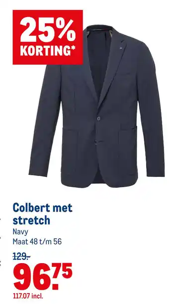 Makro Colbert met stretch aanbieding