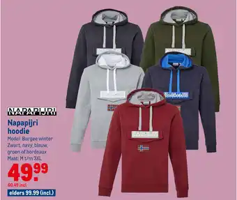 Makro Napapijri hoodie A aanbieding