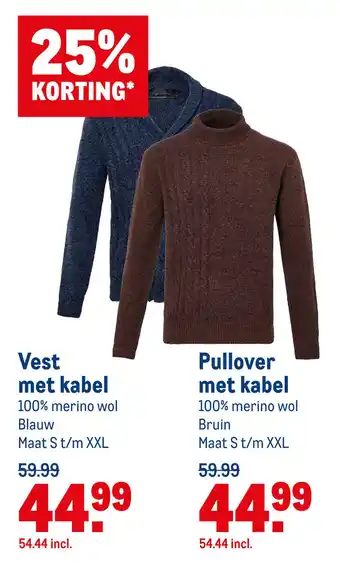 Makro Vest met kabel Pullover met kabel 1000 1000 aanbieding