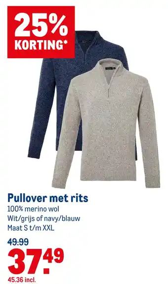 Makro Pullover met rits aanbieding