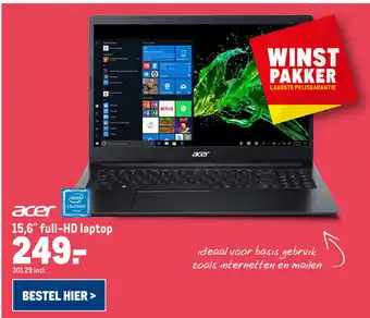 Makro acer 15,6" full-HD laptop aanbieding