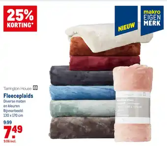 Makro Fleeceplaids aanbieding