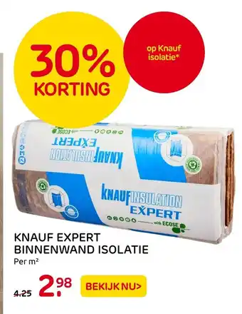 Praxis Knauf expert binnenwand isolatie aanbieding