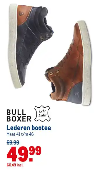 Makro Lederen bootee aanbieding