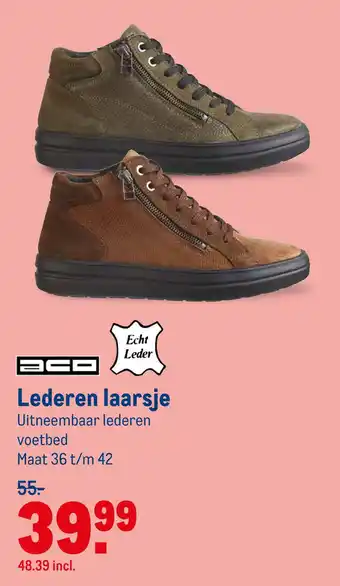 Makro Lederen laarsje aanbieding