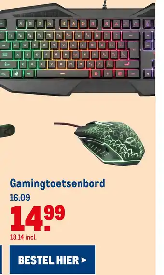 Makro Gamingtoetsenbord aanbieding