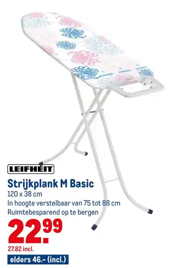 Makro LEIFHÉIT Strijkplank M Basic aanbieding