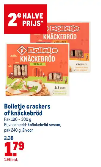 Makro Bolletje crackers of knäckebröd aanbieding