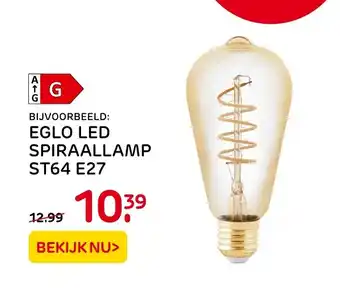 Praxis Eglo led spiraallamp ST64 E27 aanbieding