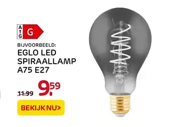 Praxis Eglo led spiraallamp A75 E27 aanbieding