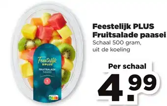 PLUS Feestelijk Fruitsalade paasei 500g aanbieding