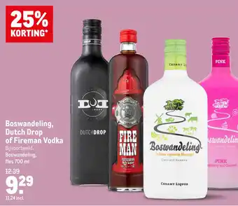 Makro Boswandeling, Dutch Drop of Fireman Vodka aanbieding