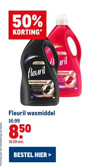 Makro Fleuril wasmiddel aanbieding
