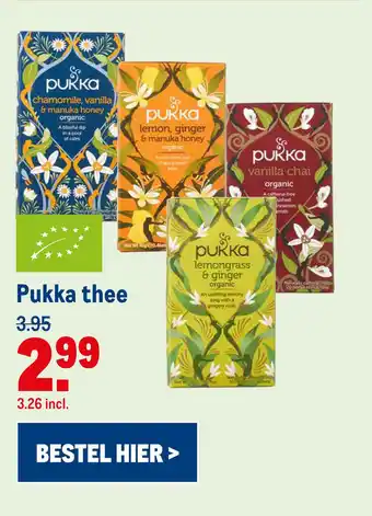 Makro Pukka thee aanbieding