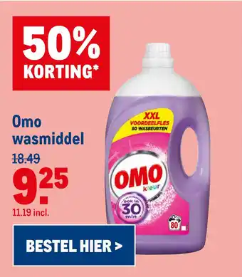 Makro Omo wasmiddel aanbieding