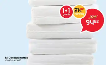 Beddenreus M-Concept matras aanbieding